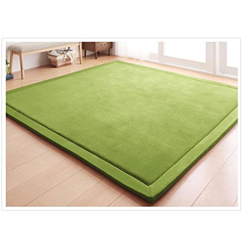 Fancytan Teppich Für Kinderzimmer, Krabbelmatte, Kinder Spielmatte Weich Teppiche Tatami for Schlafzimmer, Wohnzimmer, Klassenzimmer, Hellgrün, 180 x 200 cm von Fancytan