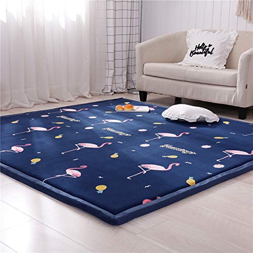 Spielmatte Baby Teppich, 2cm Dicke, Faltbare Baby Krabbelmatte Bodenmatte, Spielteppich rutschfest für Babyzimmer, Spielzimmer, Blau, 180x200cm von Fancytan