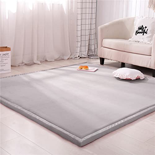 Spielmatte Krabbelmatte Baby Kinder Matte, Extra Dick 3cm Faltbar, Teppich Kinder Krabbeldecke Weiche rutschfest Tatami kinderzimmer Deko, Altes Grau, Grösse: 120x200cm von Fancytan