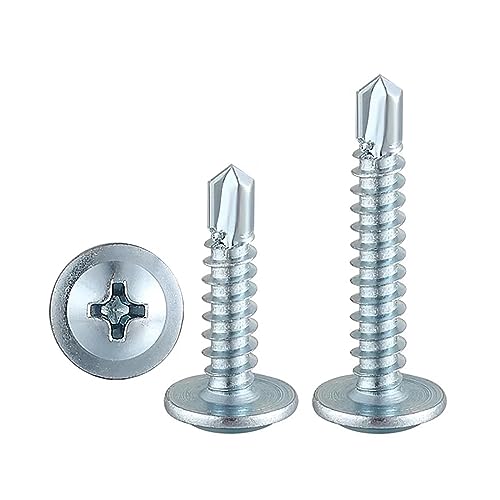 FandWay 100 Stück M4.2 x50mm Selbstbohrende Schrauben aus Kohlenstoffstahl,Großer gewölbter Kopf Blechschrauben,Rundkopf Selbstschneidende Schraube für Blech, Aluminium, Holz, Kunststoffe. (Verzinkt) FandWay 100 Stück M4.2 x50mm Selbstbohrende Schrauben aus Kohlenstoffstahl,Großer gewölbter Kopf Blechschrauben,Rundkopf Selbstschneidende Schraube für Blech, Aluminium, Holz, Kunststoffe. (Verzinkt) von FandWay