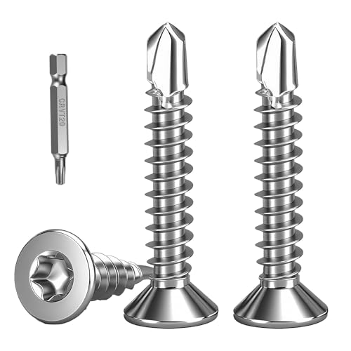 FandWay 100 Stück Torx Bohrschrauben,M4,2x16mm Senkkopf Selbstbohrende Schrauben,Flachkopf Selbstbohrschrauben,Edelstahl 410 Blechschrauben Metalldachschrauben Sortiment mit 1 TX20 Bits. FandWay 100 Stück Torx Bohrschrauben,M4,2x16mm Senkkopf Selbstbohrende Schrauben,Flachkopf Selbstbohrschrauben,Edelstahl 410 Blechschrauben Metalldachschrauben Sortiment mit 1 TX20 Bits. von FandWay