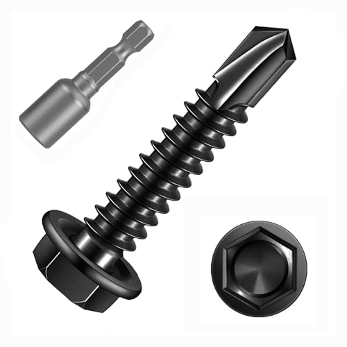 FandWay M4,2x38mm Selbstbohrende Schrauben Schwarz,80 Stück Blechschrauben Selbstschneidende Bohrschrauben Edelstahl 410 Metallschrauben Holzschrauben Kreuzschrauben für Stahl,Blech,Alu. FandWay M4,2x38mm Selbstbohrende Schrauben Schwarz,80 Stück Blechschrauben Selbstschneidende Bohrschrauben Edelstahl 410 Metallschrauben Holzschrauben Kreuzschrauben für Stahl,Blech,Alu. von FandWay