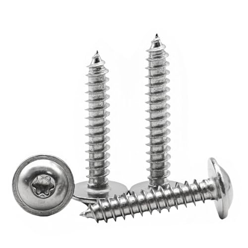 FandWay Tellerkopf Torx Selbstschneidende Schrauben,M5 x 12/16/20/25/30mm Edelstahl A2-70 Blechschrauben Flachkopf mit Unterlegscheiben Holzbauschrauben für Heimwerker,Schreiner Möbel (15 Je Größe) FandWay Tellerkopf Torx Selbstschneidende Schrauben,M5 x 12/16/20/25/30mm Edelstahl A2-70 Blechschrauben Flachkopf mit Unterlegscheiben Holzbauschrauben für Heimwerker,Schreiner Möbel (15 Je Größe) von FandWay
