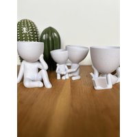 Modern Collection Human Planter | Minimalist White Succulent Pot Cute Figurine Flower Unique Home Decor Gift Idea Modern Collection Human Planter | Minimalist White Succulent Pot Cute Figurine Flower Unique Home Decor Gift Idea von Fanda3D