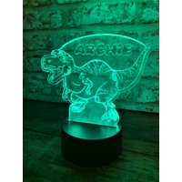 Personalisierte Dinosaurier Led Farbe Ändern Nachtlicht | Einzigartige Seunesstatten Ferngesteuerte Farbwechsellampe Stimmungslicht von FandomoniumGaming