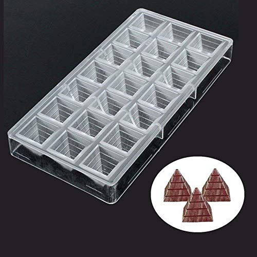 Voarge Küche Backen 3D Pyramide Form Polycarbonat Schokolade Formen, PC Tablett klar Candy handgefertigt Fondant Formen Küche Tablett Bar Form Sweet Candy Form Schokolade Werkzeug von Voarge