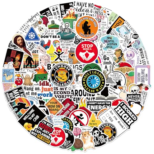 100 Stück Lustig Aufkleber for Erwachsene, Lustige Sticker, Wasserfeste Vinyl Decals, Graffiti Anime Sticker Set für DIY Laptop Snowboard Journal Kühlschrank Fahrrad Skateboard Auto Motorrad 100 Stück Lustig Aufkleber for Erwachsene, Lustige Sticker, Wasserfeste Vinyl Decals, Graffiti Anime Sticker Set für DIY Laptop Snowboard Journal Kühlschrank Fahrrad Skateboard Auto Motorrad von FangBoJie