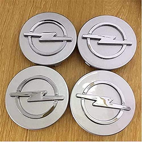 WOAFEY Nabendeckel 4 STÜCKE 64mm für Opel Astra H G J Insignia Mokka Zafira Corsa Car Rad Center Hub Cap Auto Styling Felgen Abdeckung Badge Emblem Aufkleber Radnabenkappen,B von WOAFEY