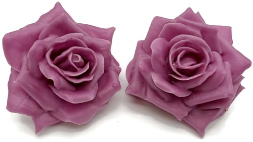 Fangblatt - Wachsrose - künstliche Rose in rosa aus Wachs - für Gestecke, Tischdekoration, Grabschmuck - Durchmesser ca. 10 cm (2) von Fangblatt