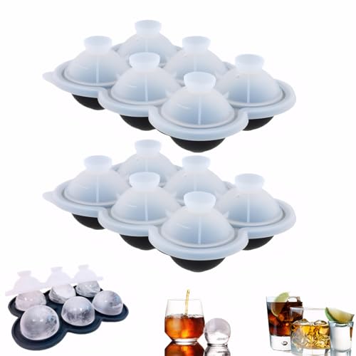 2 Stück Eiswürfelform Silikon, eiswürfelform mit Deckel & Trichter, 4.5cm Runde Eiskugelform, BPA-frei, Eisblock Bierkühler, ice cube tray für Whisky und Cocktails, Spülmaschinengeeignet 2 Stück Eiswürfelform Silikon, eiswürfelform mit Deckel & Trichter, 4.5cm Runde Eiskugelform, BPA-frei, Eisblock Bierkühler, ice cube tray für Whisky und Cocktails, Spülmaschinengeeignet von Fangehong