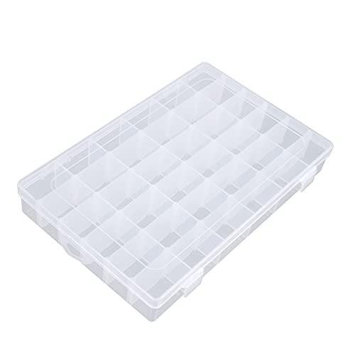 36 Fächer Aufbewahrungsbox Einstellbar Plastik Sortierbox Schmuck Organizer Box Container Aufbewahrungskoffer Sortimentsboxen Schmuckschatulle Werkzeugcontainer für Mini Waren Sortierkästen(Clear) von Fangehong