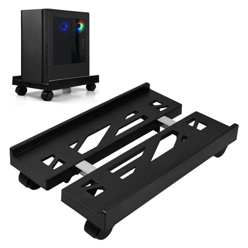 CPU Ständer, Computer Tower Ständer Rollwagen, PC Halterung Wagen Unter Schreibtisch, Computer Wagen Ständer Einstellbare mit 2 Feststellrädern und 2 Lenkrollen für Home Office Topfpflanzen CPU Ständer, Computer Tower Ständer Rollwagen, PC Halterung Wagen Unter Schreibtisch, Computer Wagen Ständer Einstellbare mit 2 Feststellrädern und 2 Lenkrollen für Home Office Topfpflanzen von Fangehong