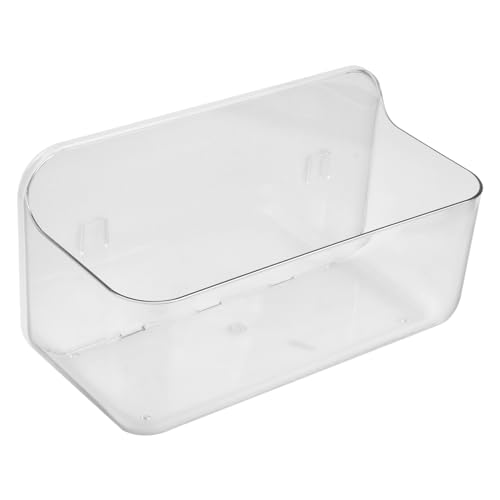 Fangehong Duschablage ohne Bohren, Duschkörbe Selbstklebend 28×13 ×15cm, Duschregal zum Hängen, Klares Duschregal mit Haken, Kunststoff-Duschorganisator für Badezimmer Küche Schlafzimmer (A) von Fangehong