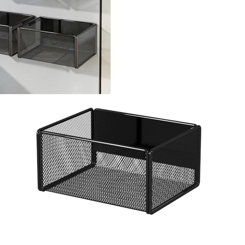 Gewürzregal ohne Bohren, Magnetisch, Stehend, Platzsparend, Fridge Gewürz Organizer, Kühlschrank Magnet Regal, Küchenorganizer Küchenregal für Gewürze Flasche, Tragfähigkeit 7,5 kg, Schwarz, 16x12x8cm von Fangehong
