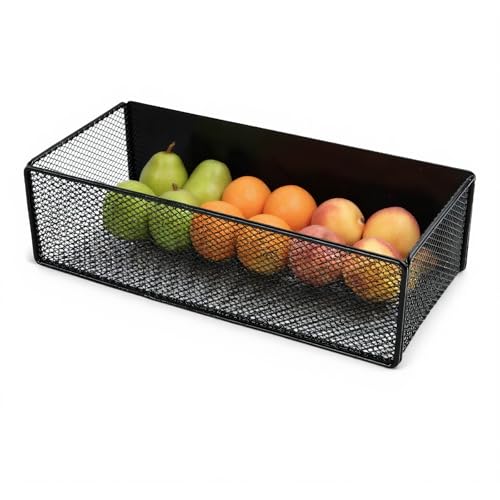 Gewürzregal ohne Bohren, Magnetisch, Stehend, Platzsparend, Fridge Gewürz Organizer, Kühlschrank Magnet Regal, Küchenorganizer Küchenregal für Gewürze Flasche, Tragfähigkeit 7,5 kg, Schwarz, 26x12x8cm von Fangehong