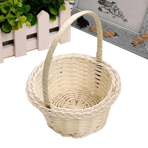 Fangfhai Gewebte Mini-Körbe mit Griffen, Rattan-Blumenkörbe, ästhetischer, rustikaler Behälter, Fotografie-Requisite für Ostern, Geburtstag, Schlafzimmer, Weihnachten, Kinderzimmer Fangfhai Gewebte Mini-Körbe mit Griffen, Rattan-Blumenkörbe, ästhetischer, rustikaler Behälter, Fotografie-Requisite für Ostern, Geburtstag, Schlafzimmer, Weihnachten, Kinderzimmer von Fangfhai