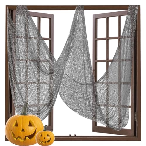 Fangfhai Gruseliges Halloween-Netztuch – 75 x 183 cm gruselige Gaze – gruselige Halloween-Gaze für drinnen und draußen, Hof, Wanddekoration von Fangfhai