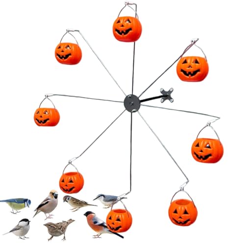 Fangfhai Vogelfutterspender für den Außenbereich, Wildvogel-Futterspender für den Außenbereich mit 8 Kürbiseimern, Halloween-Kürbis-Außendekoration für Vogelbeobachtung, Hof, Rasen, Terrasse Fangfhai Vogelfutterspender für den Außenbereich, Wildvogel-Futterspender für den Außenbereich mit 8 Kürbiseimern, Halloween-Kürbis-Außendekoration für Vogelbeobachtung, Hof, Rasen, Terrasse von Fangfhai