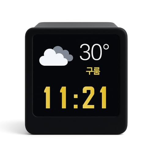 Fangxuee Kleine Tragbare Intelligente WLAN -Wetterstation Tragbares Desktop -Display mit Temperaturfeuchtigkeitszeit Desktop Dekoration A von Fangxuee