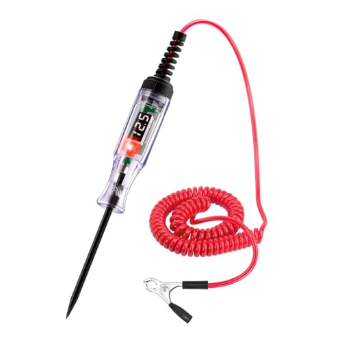 Fangxuee Prüfleuchte Kfz 5-90V Digital LED Stromkreistester mit Spannungsanzeige, Automatischer Bidirektionaler Spannungstester von Fangxuee