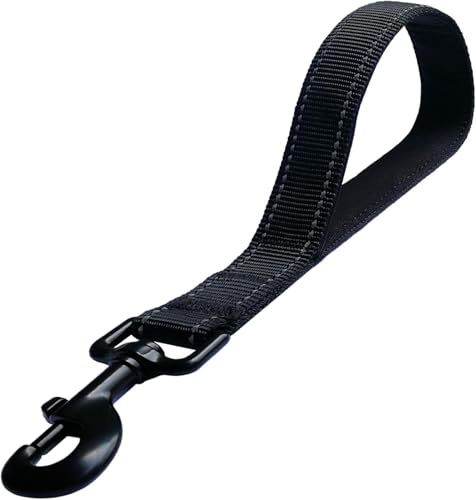 Fangzichen Kurze Hundeleine, gepolsterter Griff, strapazierfähig, kurze Nylon-Hundeleine für Trainingskontrolle, reflektierende Fäden, Haustierleinen für große Hunde und mittelgroße Hunde, 30,5 cm von Fangzichen