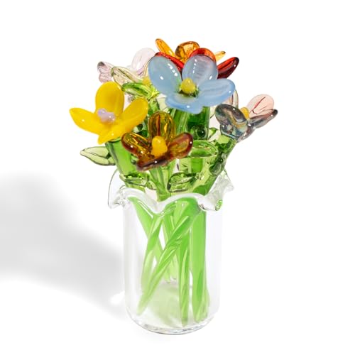 Fanimyholy Glasierte Blumensträuße, Farbenfrohe Glasierte Blumensträuße, Verträumte und Romantische Glasierte Blumensträuße, Ideal für die Dekoration von Räumen, Wohnungen und Büros von Fanimyholy
