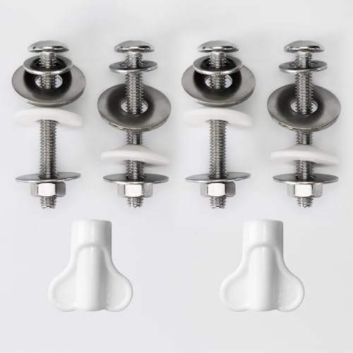 Fanmitrk 4 Stück Toilettensitz Zubehör, Toilettendeckel Schrauben zur Befestigung von losen Toilettendeckel von Fanmitrk