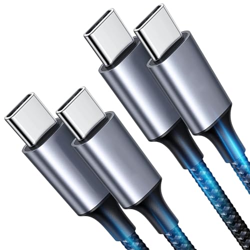 Fannoday USB C Kabel, [2Stück 0.5M] USB C auf C Kabel Nylon Geflochtenes Schnellladekabel Typ C Ladekabel für iPhone 16/15 Serie für Galaxy S24/S23 usw-Grau von Fannoday