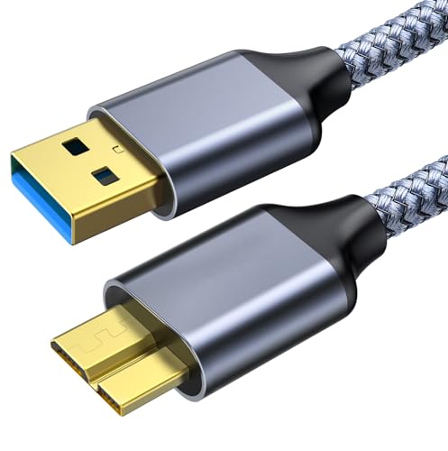 Fannoday USB 3.0 Kabel, USB A auf Micro B Kabel 1m USB 3.0 Schnelle Datenübertragung Datenkabe, für TV,Laptop,MiNi PC, Projector,Smartphone,Tablet,Camera usw von Fannoday