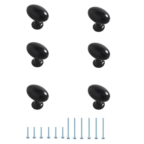 Fanruier Moderne minimalistische runde Einzellochschränke, Schubladen, Schränke, Möbel Hardware, Exquisite kleine Griffe (schwarz) von Fanruier