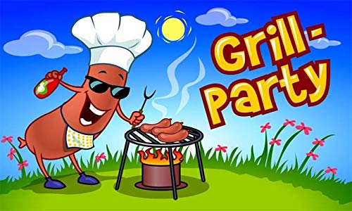 Flagge Fahne Grillparty Grillen Würstchen 90x150 cm Fahnen Flaggen von Fanshop Lünen