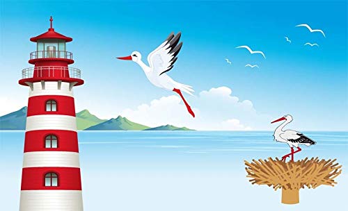 Fahne Flagge Storch Leuchtturm 90x150 cm Hissfahne Fahnen Störche von Fanshop Lünen