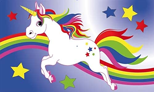 Flagge Einhorn Regenbogen Fahne 90x150 cm - Hissfahne Fahnen Sterne von Fanshop Lünen