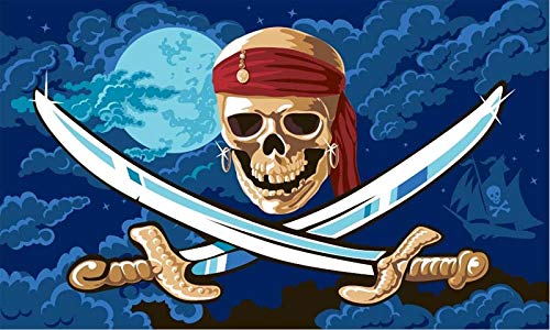 Flagge Fahne Pirat Fluch der Meere - 90x150 cm Piraten Fahnen Flaggen von Fanshop Lünen