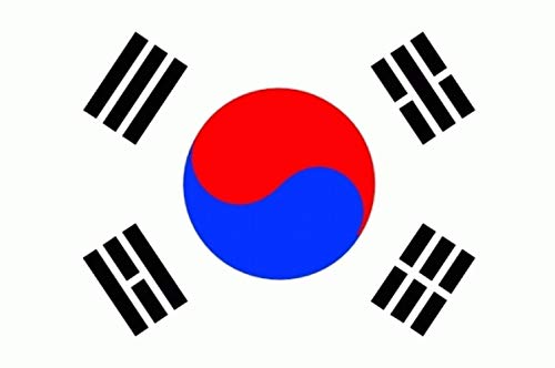 Südkorea Fahne Flagge 90x150 cm Hissfahne mit Ösen Fahnen Korea von Fanshop Lünen