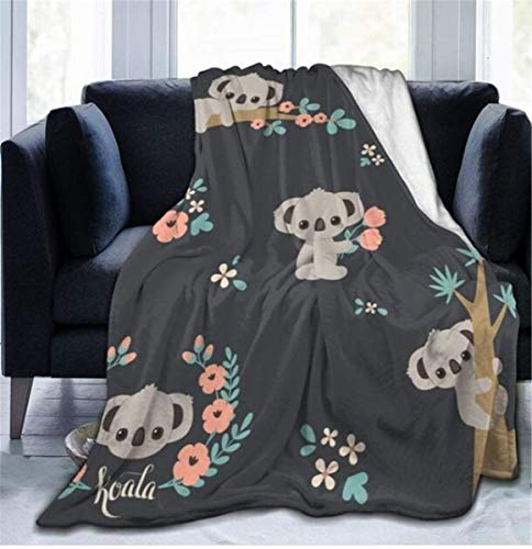 FANSU Kuscheldecke Flanell Decke, 3D Drucken Microfaser Flauschig Weich Warm Plüsch Wohndecke Fleece Tagesdecke Decke für Sofa und Bett (Koala,150x220cm) von FANSU