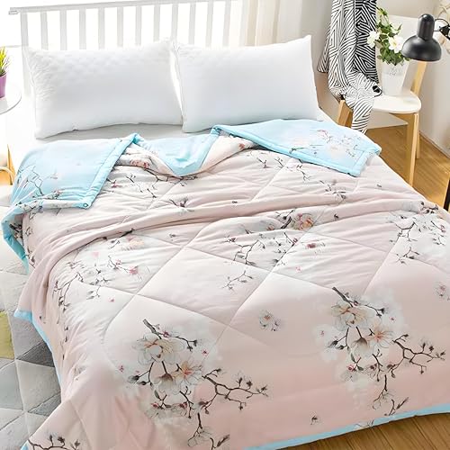 FANSU Tagesdecke 200x220 Bettüberwurf, Mikrofaser Pflaumenblüten-Thema Bettdecke, Doppelbett Einselbetten Gesteppt Bettwäsche Baumwolldecke für Decke Sofa überwurfdecke Bett von FANSU