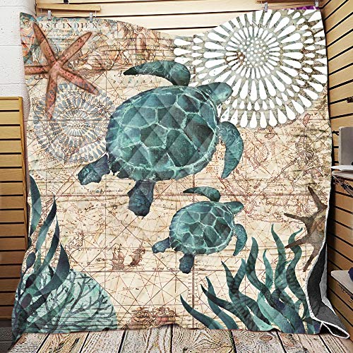 FANSU Tagesdecke Bettüberwurf Steppdecke Mikrofaser Doppelbett Einselbetten Tagesdecken Gesteppt Bettwäsche Sofaüberwurf Wohndecke Stepp Gesteppter Quilt (Doppelschildkröte,180x200cm) von FANSU