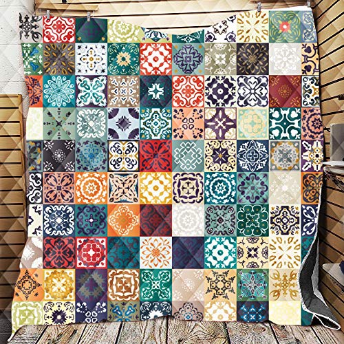 FANSU Tagesdecke Bettüberwurf Steppdecke Mikrofaser Doppelbett Einselbetten Tagesdecken Gesteppt Bettwäsche Sofaüberwurf Wohndecke Stepp Gesteppter Quilt (Muster,200x230cm) von FANSU