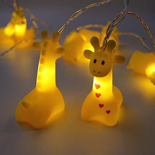 Fantasee 1,5 m 10 LED Giraffe Lichterkette Batteriebetrieben LED Lichterkette Fantastische Lichter für Schlafzimmer Babyzimmer Kinderzimmer Geburtstag Party Dekoration (Giraffe) von Fantasee