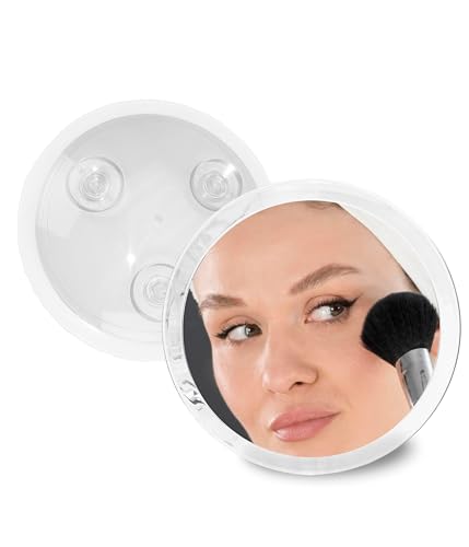 Fantasia Beauty® Kosmetikspiegel mit 7-facher Vergrößerung – Sicherer Halt durch 3 Saugnäpfe – Perfekt zum Schminken & Rasieren – Ø 23 cm – Vergrößerungsspiegel ohne Bohren für Bad, Dusche & Reisen von Fantasia