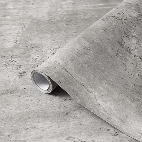 Fantasnight Klebefolie Möbel Grau 60 x 500cm Betonoptik Möbelfolie Selbstklebende Folie Matt Folie für Möbel Küche Wasserdicht Tapete von Fantasnight