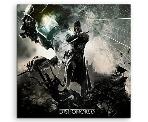 Dishonored Video Game Leinwandbild in 60x60cm Made in Germany! Preiswerter fertig gerahmter Kunst-Druck zum Aufhängen - tolles und einzigartiges Motiv. Kein Poster oder Plakat! von Fantasy-Art