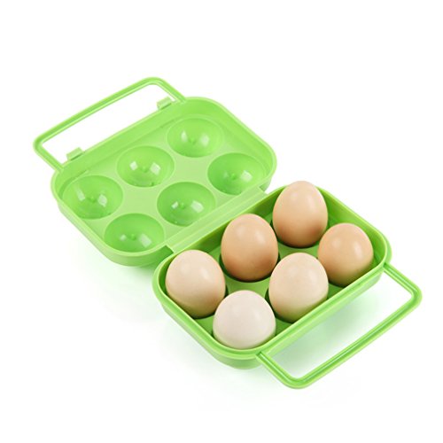 Eierhalter Kühlschrank für 6 Eier, FantasyDay Stabil Stoß und Bruchsicher Eierbox Eierbehälter Eierkörbe Egg Holder - Eierschachtel Eierkarton für Küche Kühlschrank Outdoor Camping Eier Aufbewahrung von FantasyDay