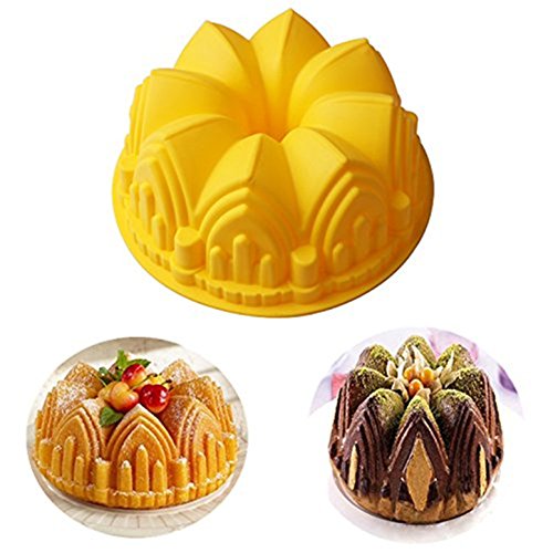 FantasyDay® Premium Silikon Backform/Muffinform für Muffins, Cupcakes, Kuchen, Pudding, Eiswürfel und Gelee - Schloss Brotbackform für eindrucksvolle Kreationen, hochwertige Silikon-Kuchenform von FantasyDay