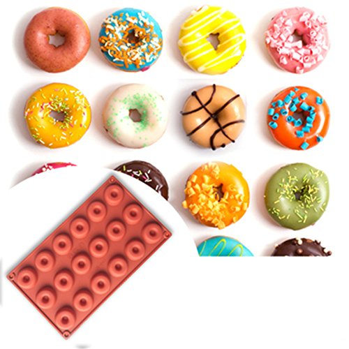 FantasyDay Premium Donut Form Silikon Backform Muffinform für Muffins, Cupcakes, Kuchen, Pudding, Eiswürfel und Gelee - Eindrucksvolle Kreationen, Hochwertige Silikon-Kuchenform Brotbackform von FantasyDay
