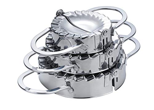 Hochwertigen Edelstahl Ravioli Ausstechformen, FantasyDay 3er Set Knödel-Hersteller Pierogie Ravioliformer Knödelform Tortellini Form- Ravioli-Stempel, Raviolischneider Gebäck-Werkzeug, Dumpling Maker von FantasyDay