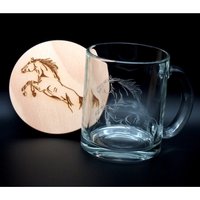 Glass Cup/Mug "Mustang"/Fantasy Horse - Gifts For Horse Lovers von FantasyHorseGifts