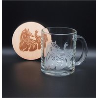 Glastasse/Becher Mit Pferdemotiv „Comtesse"/Fantasy Horse - Geschenke Für Pferdefreunde von FantasyHorseGifts