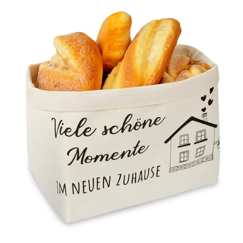 Fantasyon Brotkorb Viele schöne Momente Wohnung Geschenk Brötchenkorb Umzug Oder Auszug Stoff Brötchenkorb Einzugsgeschenk Neues Zuhause Geschenk von Fantasyon